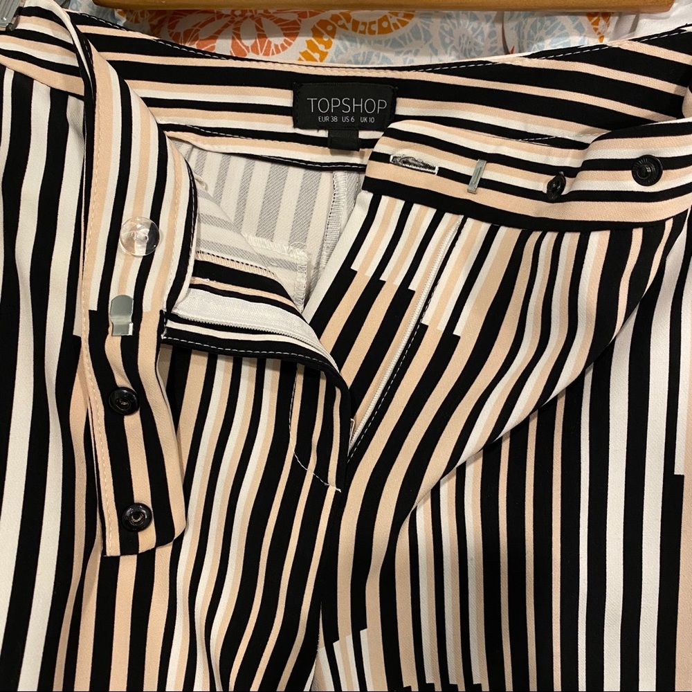 Topshop Striped Cigarette Pants - Picture 5 of 5